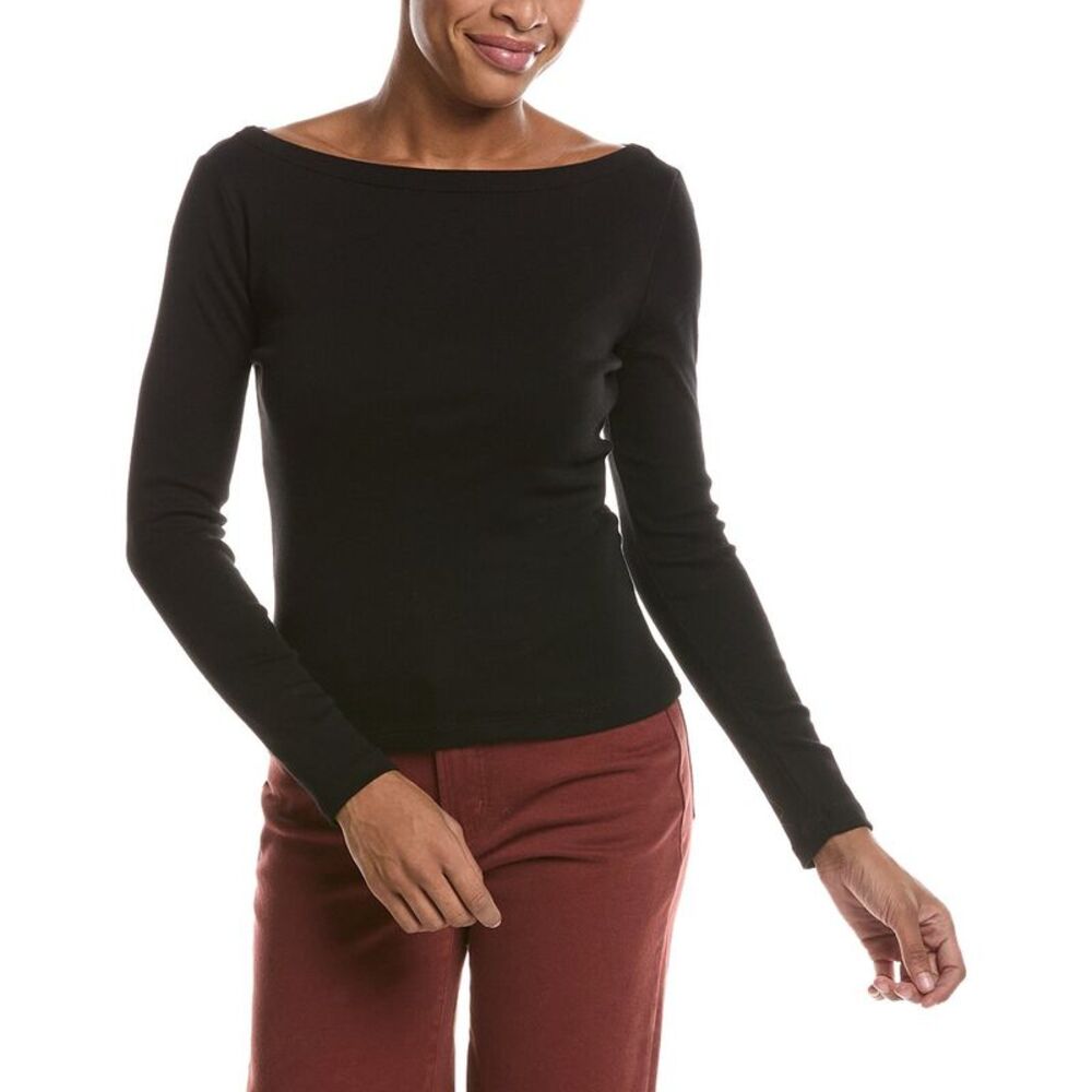 Madewell Womens The 90'S Boatneck T-Shirt, Black